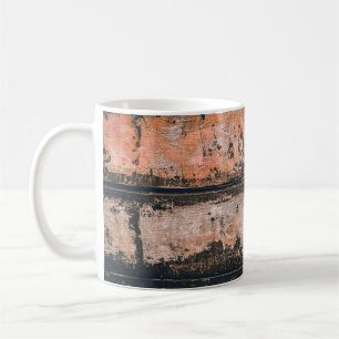 Brown and orange panel coffee mug