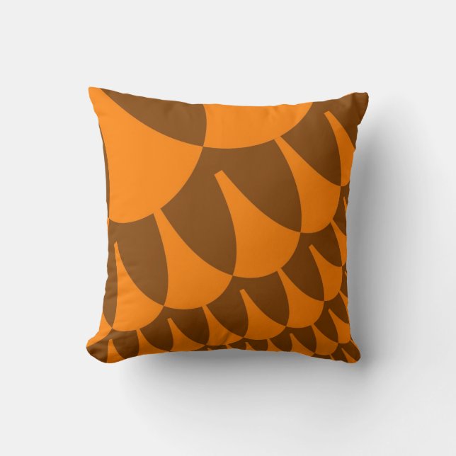 Brown and Orange Scales Cushion (Front)