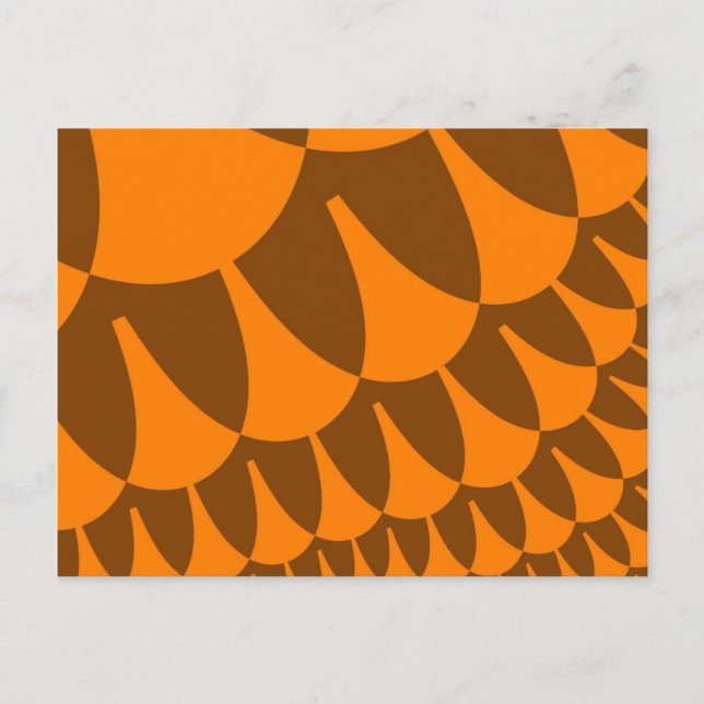 Brown and Orange Scales Postcard (Front)