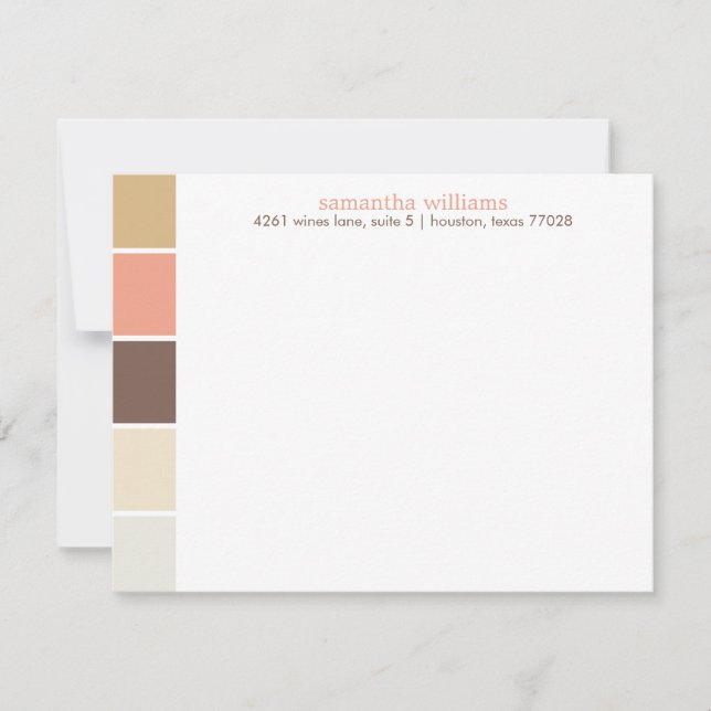 Brown and Peach Modern Decorative Colour Blocks (Front)