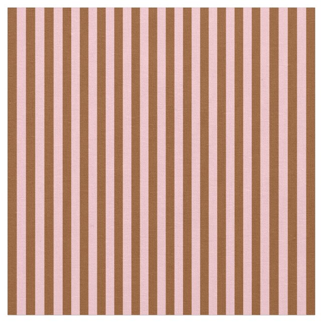 Brown and Pink Coloured Pattern of Stripes Fabric (Close Up)
