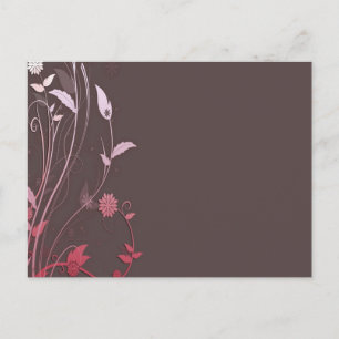 Brown and pink customizeable template postcard