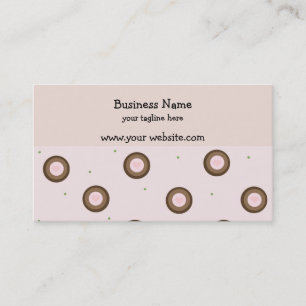 Brown and Pink Modern Circle Design Business Card