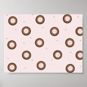 Brown and Pink Modern Circle Design Poster