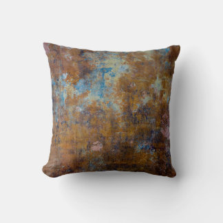 Brown and pink wooden surface cushion