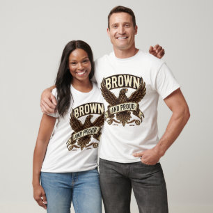 "Brown and Proud Mexican Eagle T-Shirt Design"