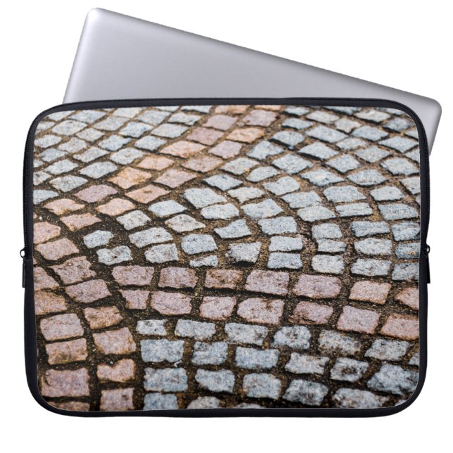 Brown and red bricks laptop sleeve (Front)