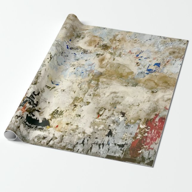 Brown and red wallpaper wrapping paper (Unrolled)