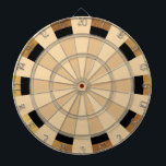 Brown and Tan Combo Regulation Dart Board<br><div class="desc">Regulation board in black and tan.  This is an awesome design that can be incorporated into any colour scheme game room or barroom. The striking design distinguishes each area making it easy for the player to see exactly were to land each shot.</div>