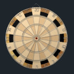 Brown and Tan Combo Regulation Dart Board<br><div class="desc">Regulation board in black and tan.  This is an awesome design that can be incorporated into any colour scheme game room or barroom. The striking design distinguishes each area making it easy for the player to see exactly were to land each shot.</div>