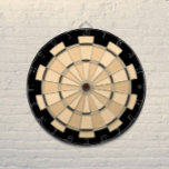 Brown and Tan Combo Stack Regulation Dart Board<br><div class="desc">Regulation board in black and tan.  This is an awesome design that can be incorporated into any colour scheme game room or barroom. The striking design distinguishes each area making it easy for the player to see exactly were to land each shot.</div>