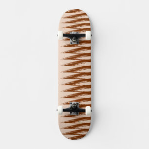 Brown and Tan Design Skateboard