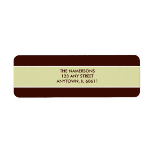 Brown and Tan Return Address Label