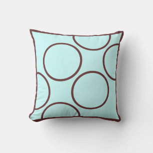 brown and teal  modern  pillow