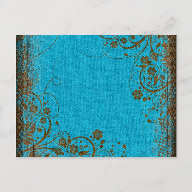 Brown And Teal Postcard (Front)
