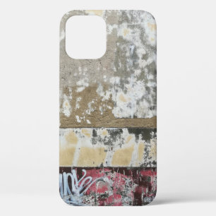 Brown and white abstract painting iPhone 12 case