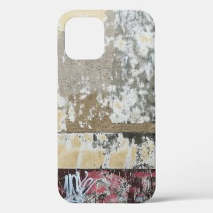 Brown and white abstract painting iPhone 12 case