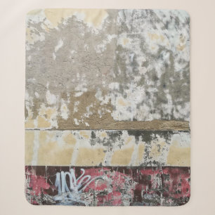 Brown and white abstract painting sherpa blanket