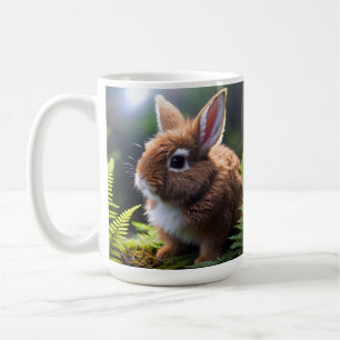 Brown And White Baby Dwarf Bunny, Mug