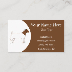 Brown and White Boer Goat Business Card