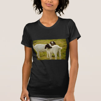 Brown and White Boer Goat Kids in Pasture Photo T-Shirt