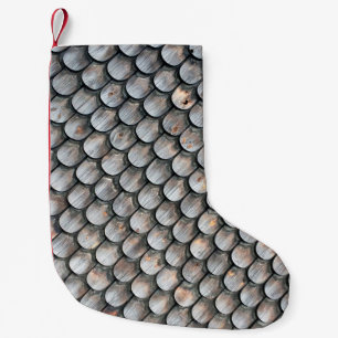 Brown and white ceramic tile small christmas stocking
