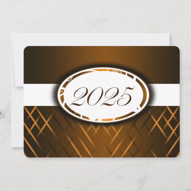 Brown and White Class of 2025 Invitations (Front)