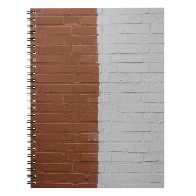 Brown and white concrete wall notebook (Front)