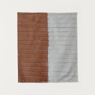 Brown and white concrete wall tapestry