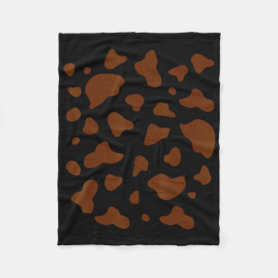 Brown And White Cow Animal Print Pattern Costume H Fleece Blanket