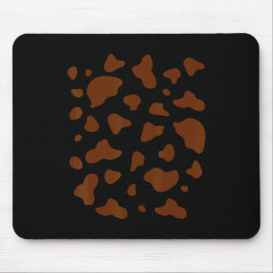 Brown And White Cow Animal Print Pattern Costume H Mouse Mat