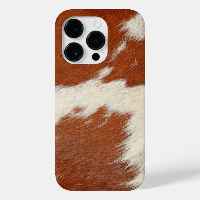 Brown and white cowhide texture Case-Mate iPhone case (Back)