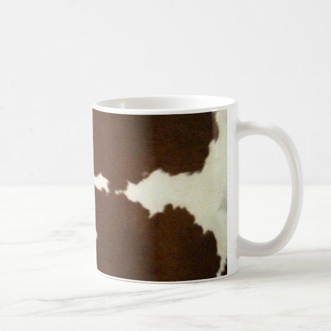 Brown and White Cowhide Western Mug (Right)