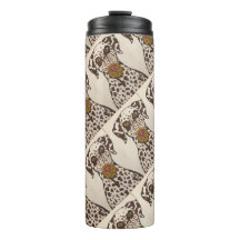 brown and white dalmatian dog Thermal Tumbler