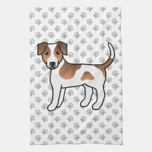 Brown And White Danish-Swedish Farmdog Cute Dog Tea Towel