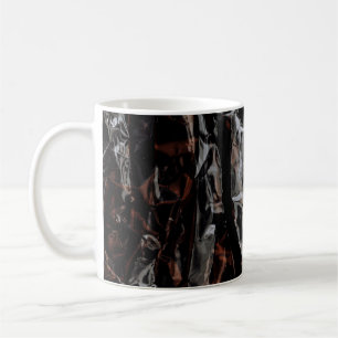 Brown and white dried leaves coffee mug