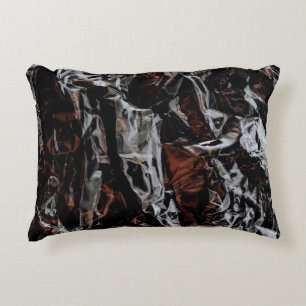 Brown and white dried leaves decorative cushion