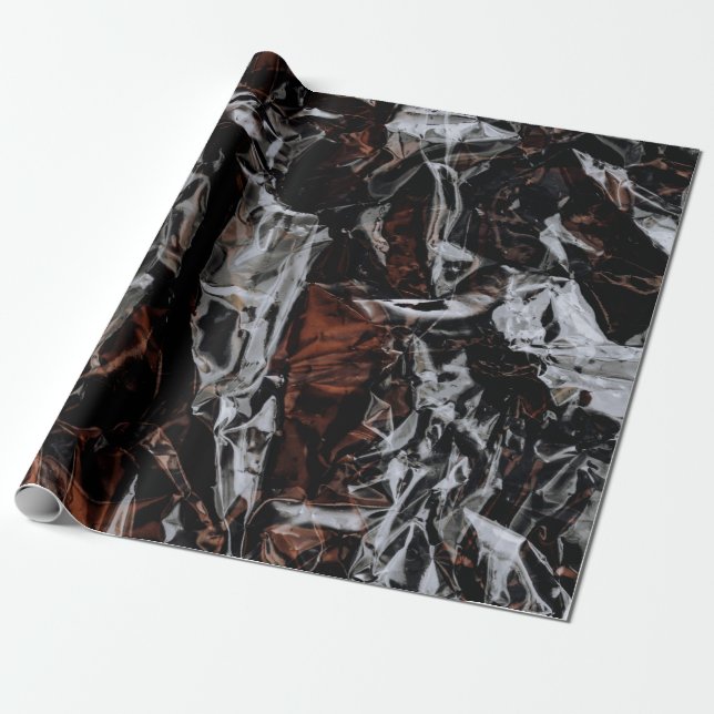 Brown and white dried leaves wrapping paper (Unrolled)