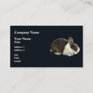 Brown and White Dutch Rabbit Business Card