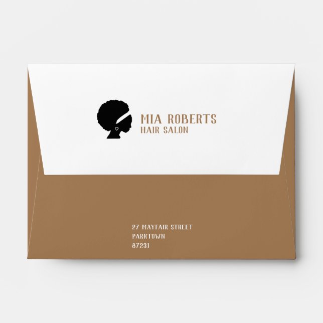 Brown and white Envelope (Back (Top Flap))