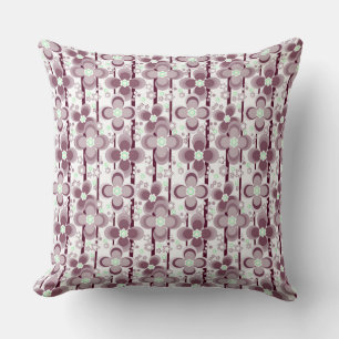 brown and white floral pattern cushion