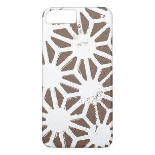 Brown and white geometric pattern iPhone 8 plus/7 plus case