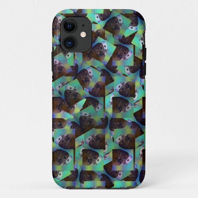 Brown And White Guinea Pig Abstract Pattern,  Case-Mate iPhone Case (Back)