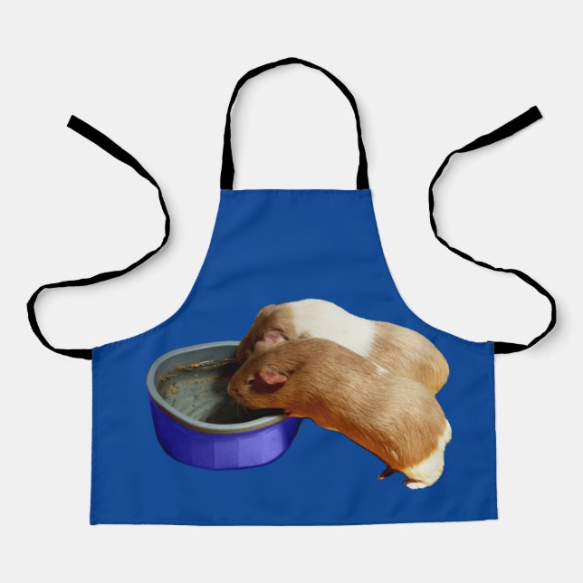 Brown And White Guinea Pigs, Kids Full Print Apron (Front)