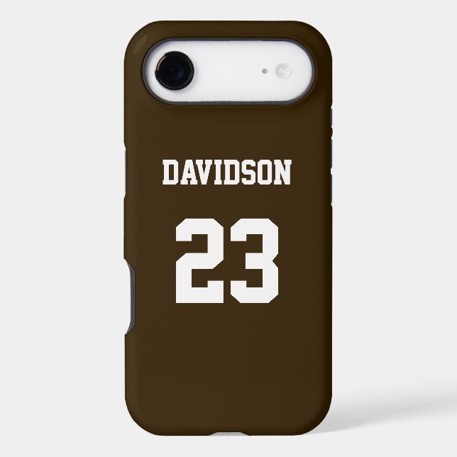 Brown and White Jersey Name Number (Back)