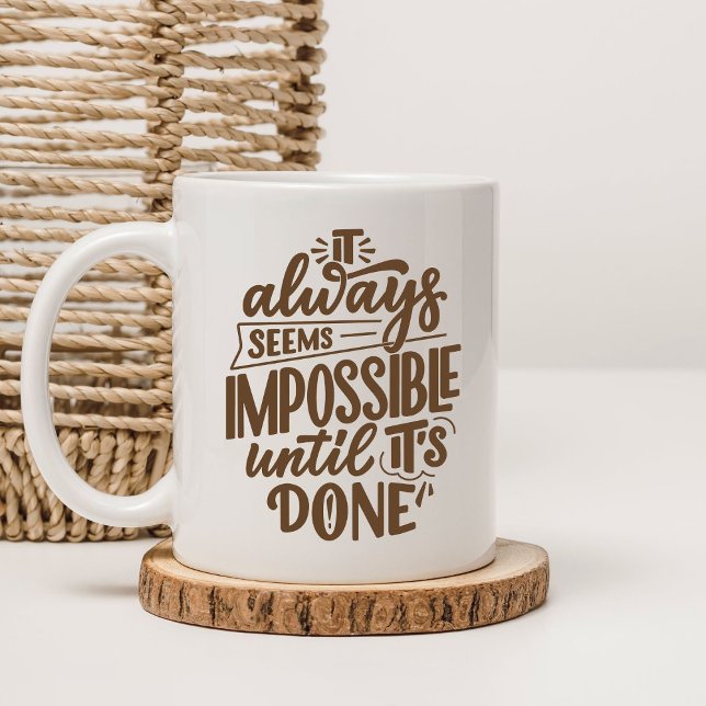 Brown and White Minimalist Coffee Mug (Creator Uploaded)