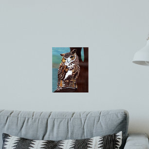 Brown and White Owl Poster