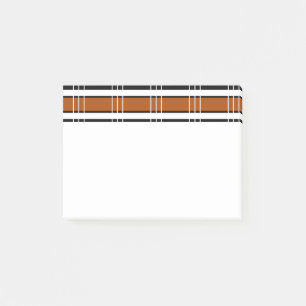 Brown and White Plaid  Post-it Notes