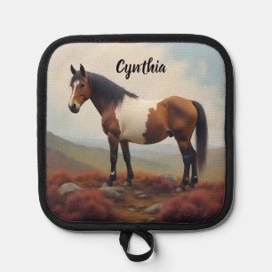 Brown and White Shetland Pony Pot Holder