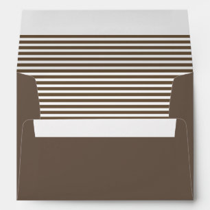 Brown and White Striped  Envelopes